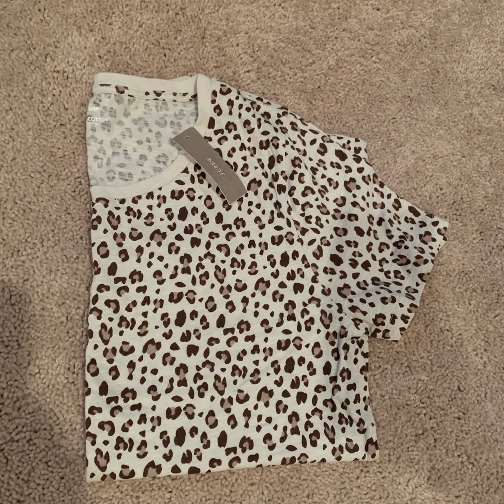 NWT J.Crew vintage cotton leopard print t-shirt